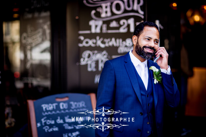 Photographe de mariage à la mairie du 18ème de Paris