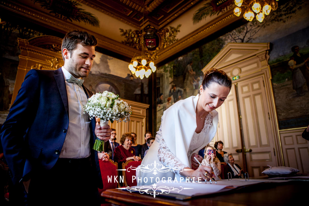 Photographe de mariage Paris - ceremonie civile a la mairie du 15eme a Paris