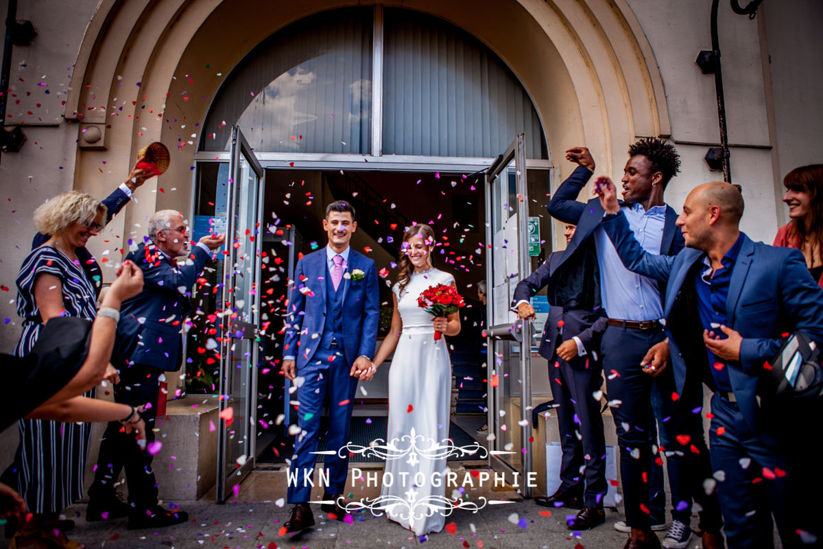 Photographe de mariage à Paris - cérémonie civile à la mairie de Drancy