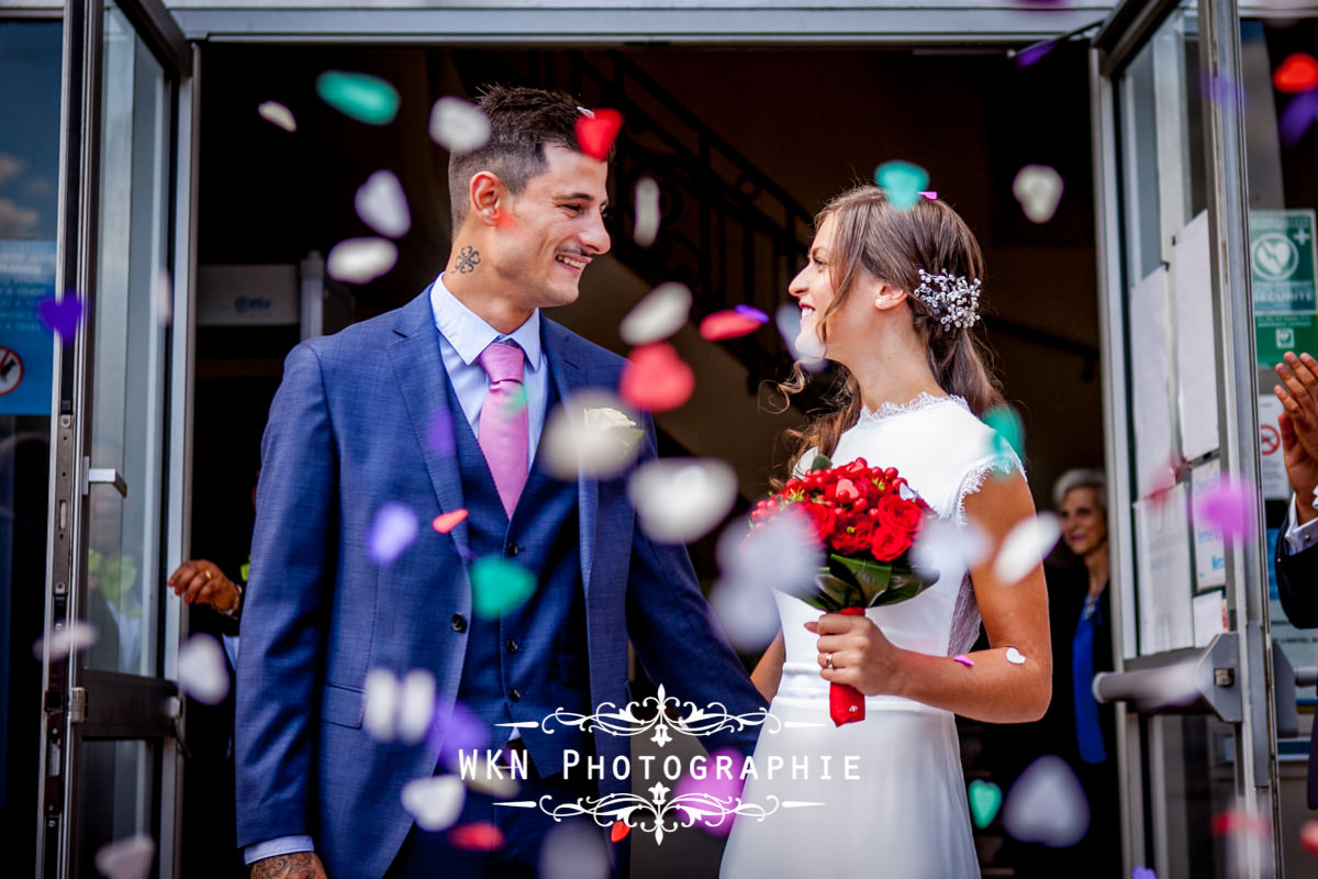 Photographe de mariage à Paris - cérémonie civile à la mairie de Drancy