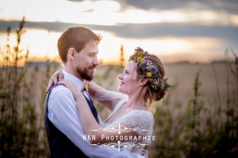 Photographe de mariage a Chartres - seance photo de couple au coucher du soleil